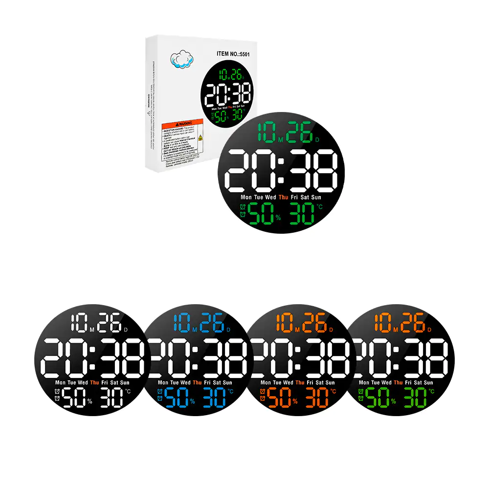 Reloj digital con despertador, luz led + control remoto, variedad de …