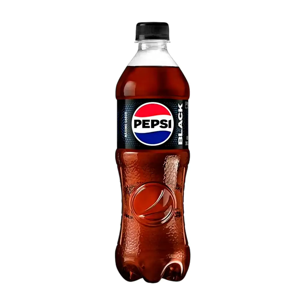 1pz botella pepsi black pet de 600ml / black