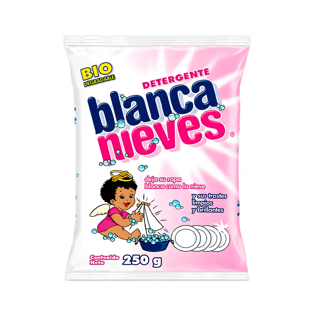 1pz Detergente en polvo blanca nieves de 250g / blanca.250