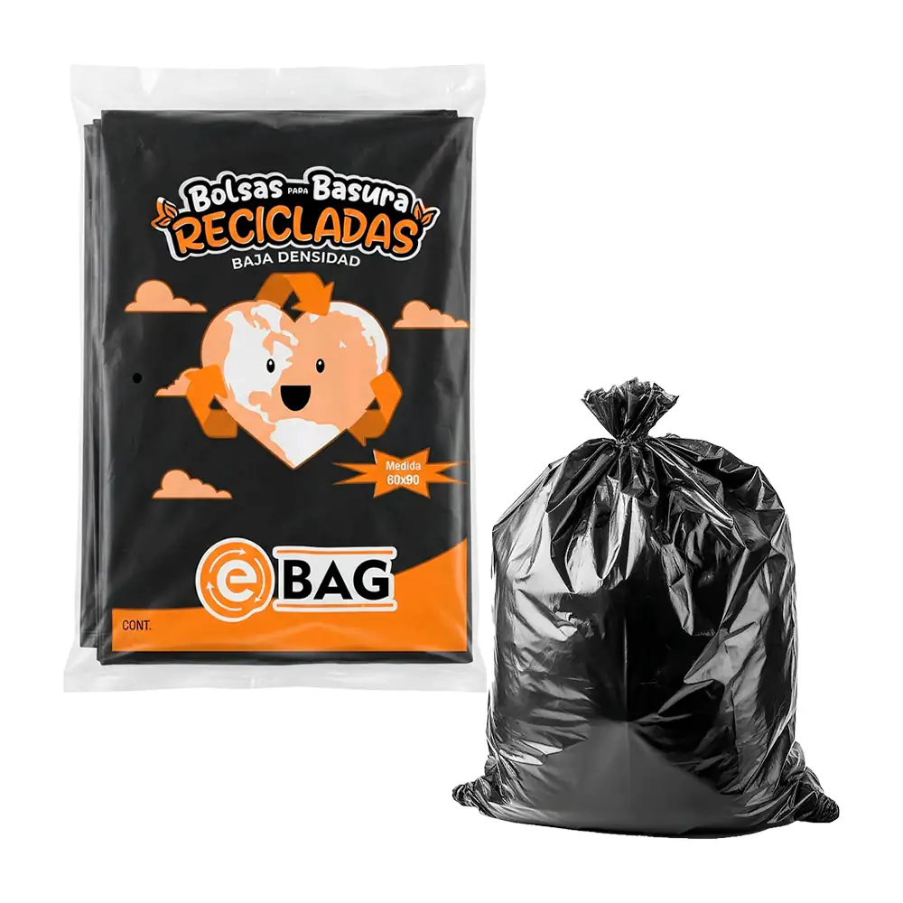 Paquete de 1kilo, bolsa negra 60x90, bolsa para basura, baja densidad…
