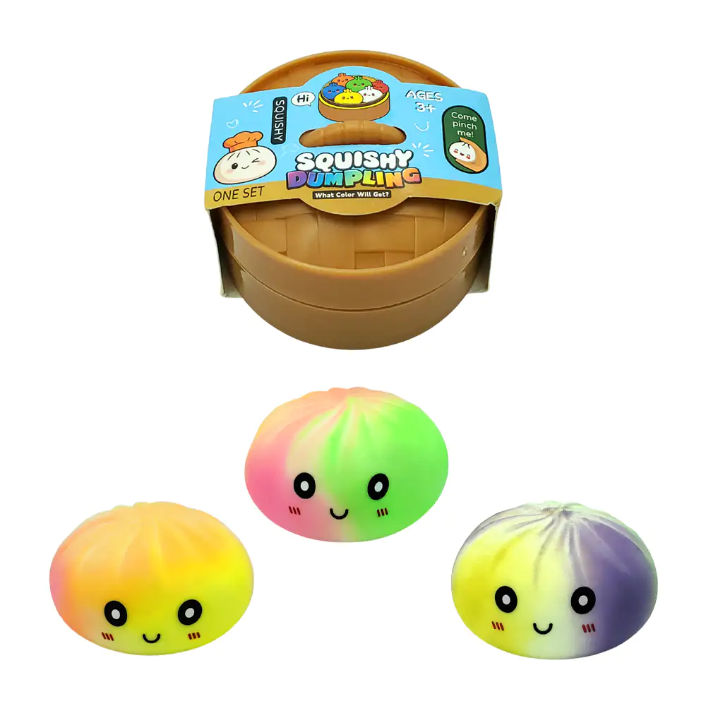 Squeeze misterioso en forma de dumpling multicolor y estuche tipo vap…