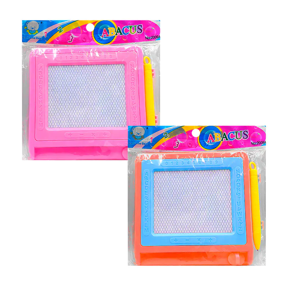 Pizarrón mágico rectangular con pluma, 13.5x13cm, variedad de colores…