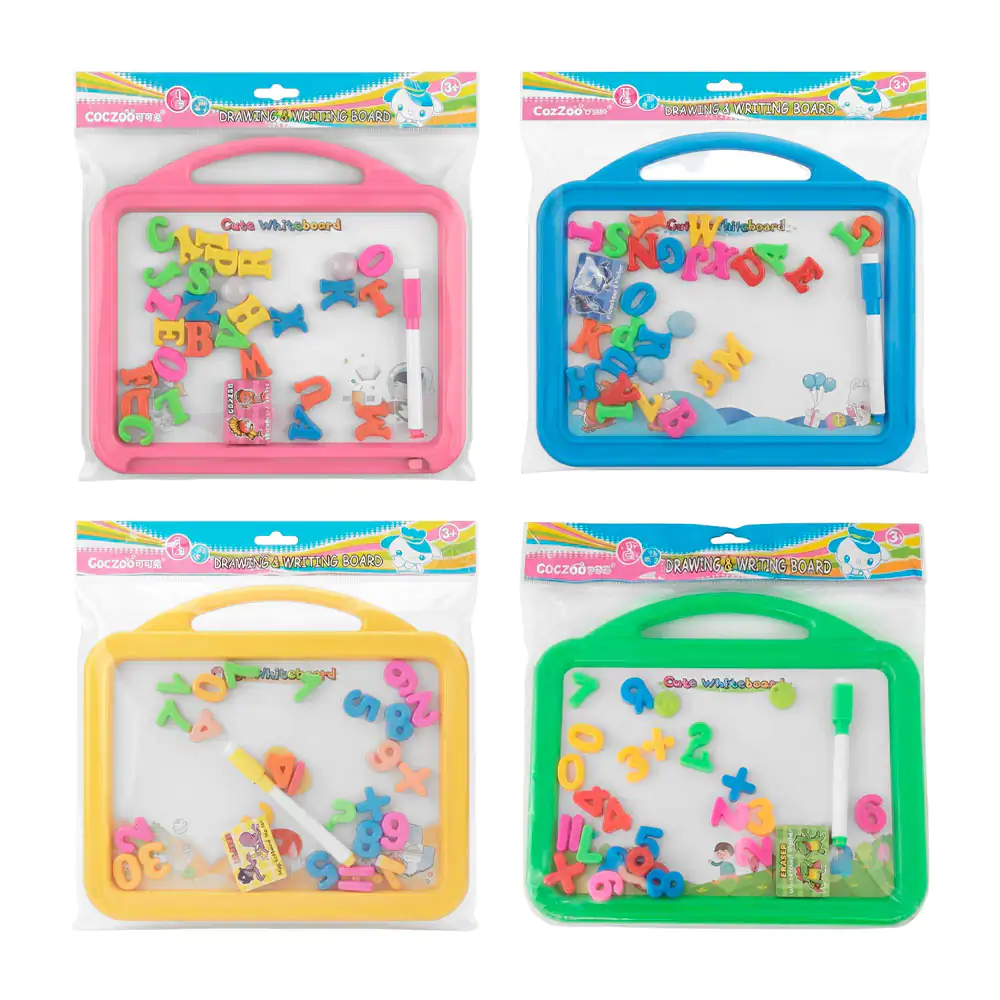 Pizarrón infantil con estampado kawaii, números magnéticos, borrador …