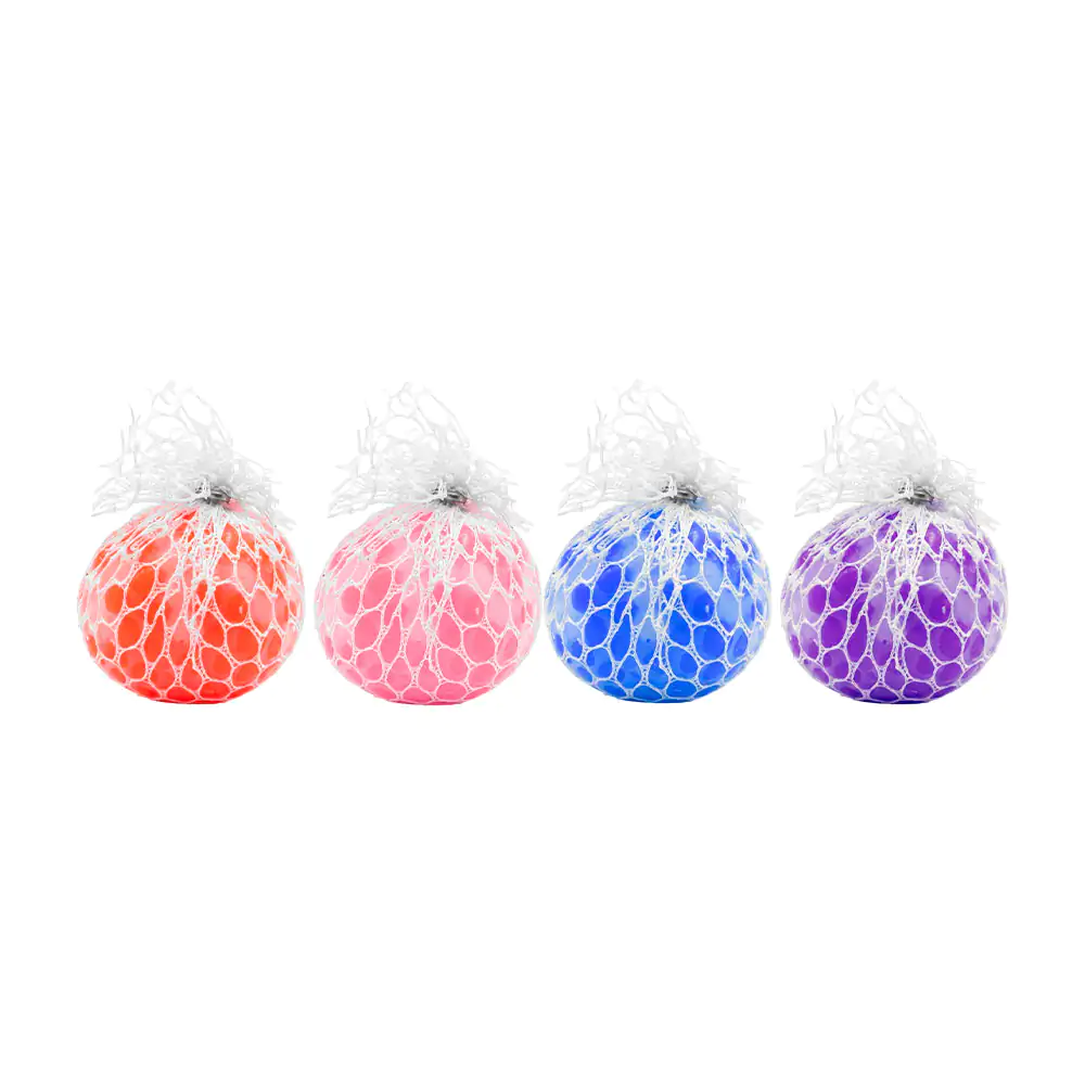 Squeeze antiestrés de 6cm con bolitas de hidrogel + malla de tela, va…