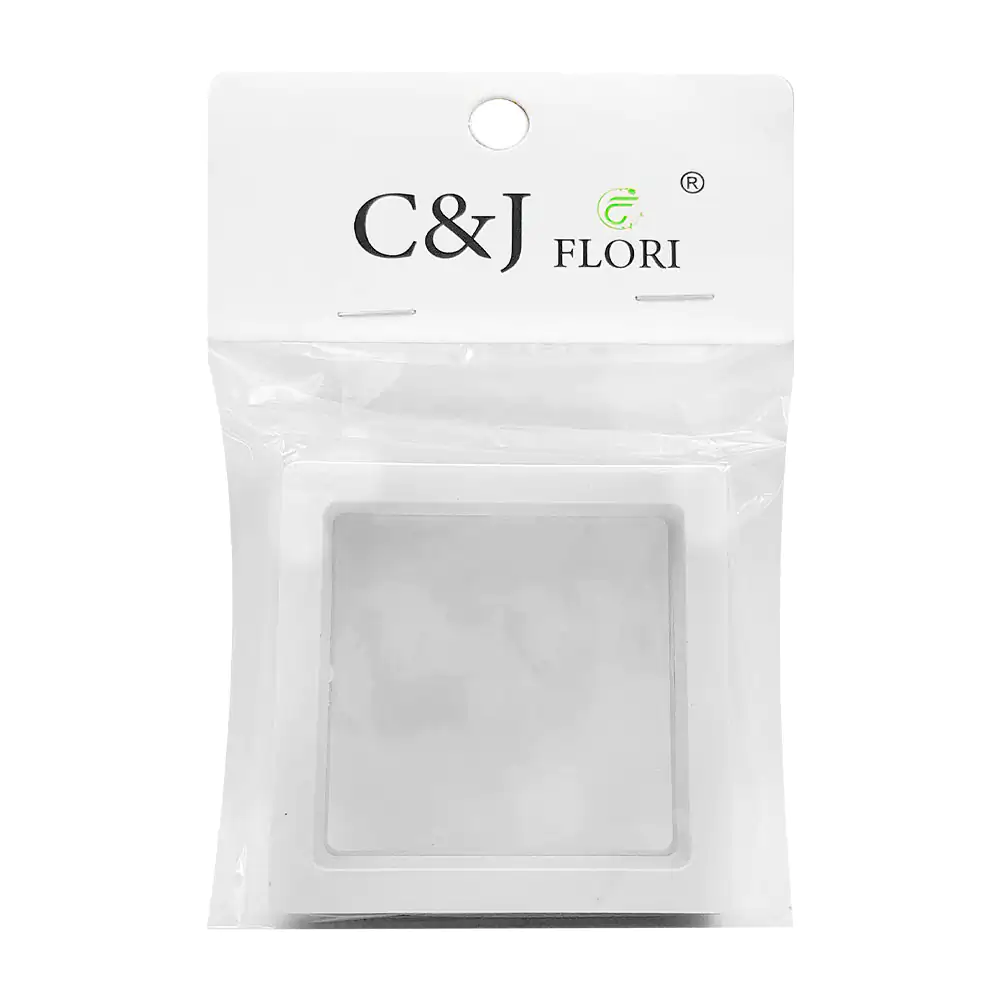 Paquete c&j flori con marco exhibidor de joyas en color blanco, 7x7cm…
