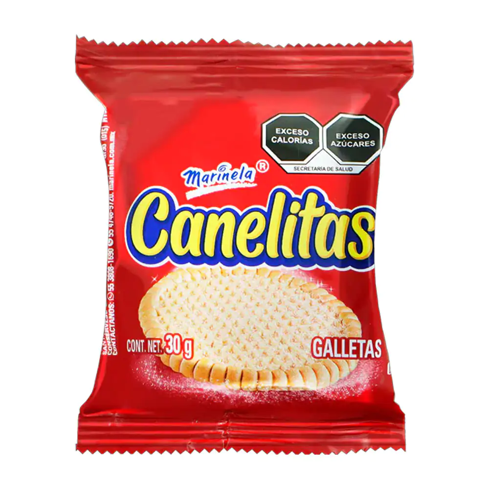 Mini paquete de galletas canelitas espolvoreadas con azúcar, 30g / ca…