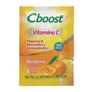 1pza sobre vitamina c, cboost sabor mandarina, 6g / cboost-c