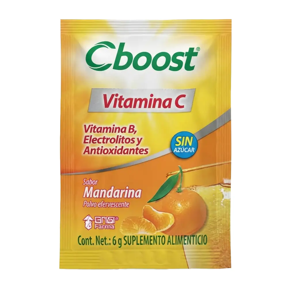 1pza sobre vitamina c, cboost sabor mandarina, 6g / cboost-c