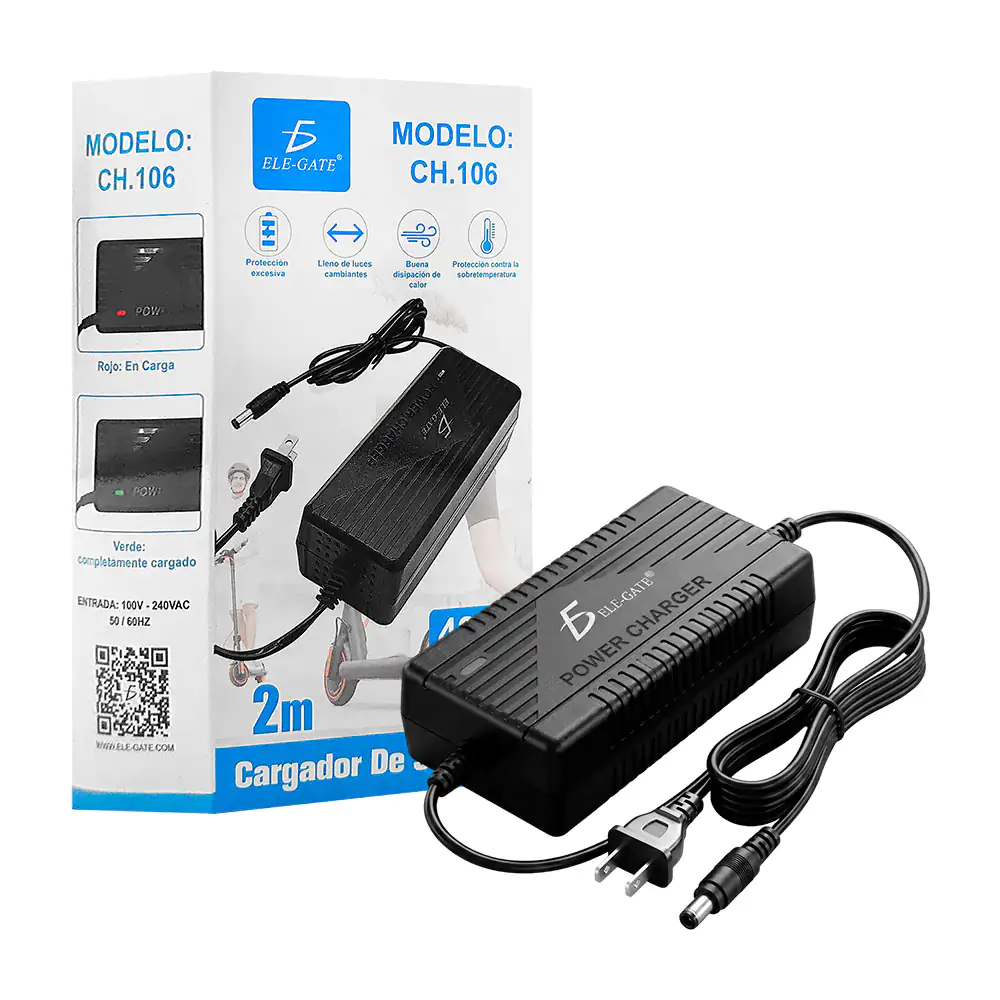 Cargador génerico completo de 42v-1.5a con protección sobre corriente…