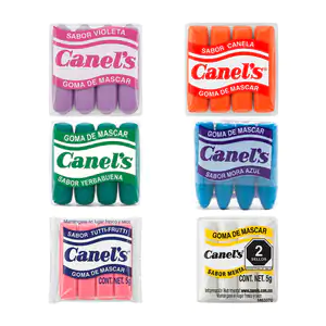 Paquete con 4 pastillas chicles canels, 5g, variedad de sabores / chi…