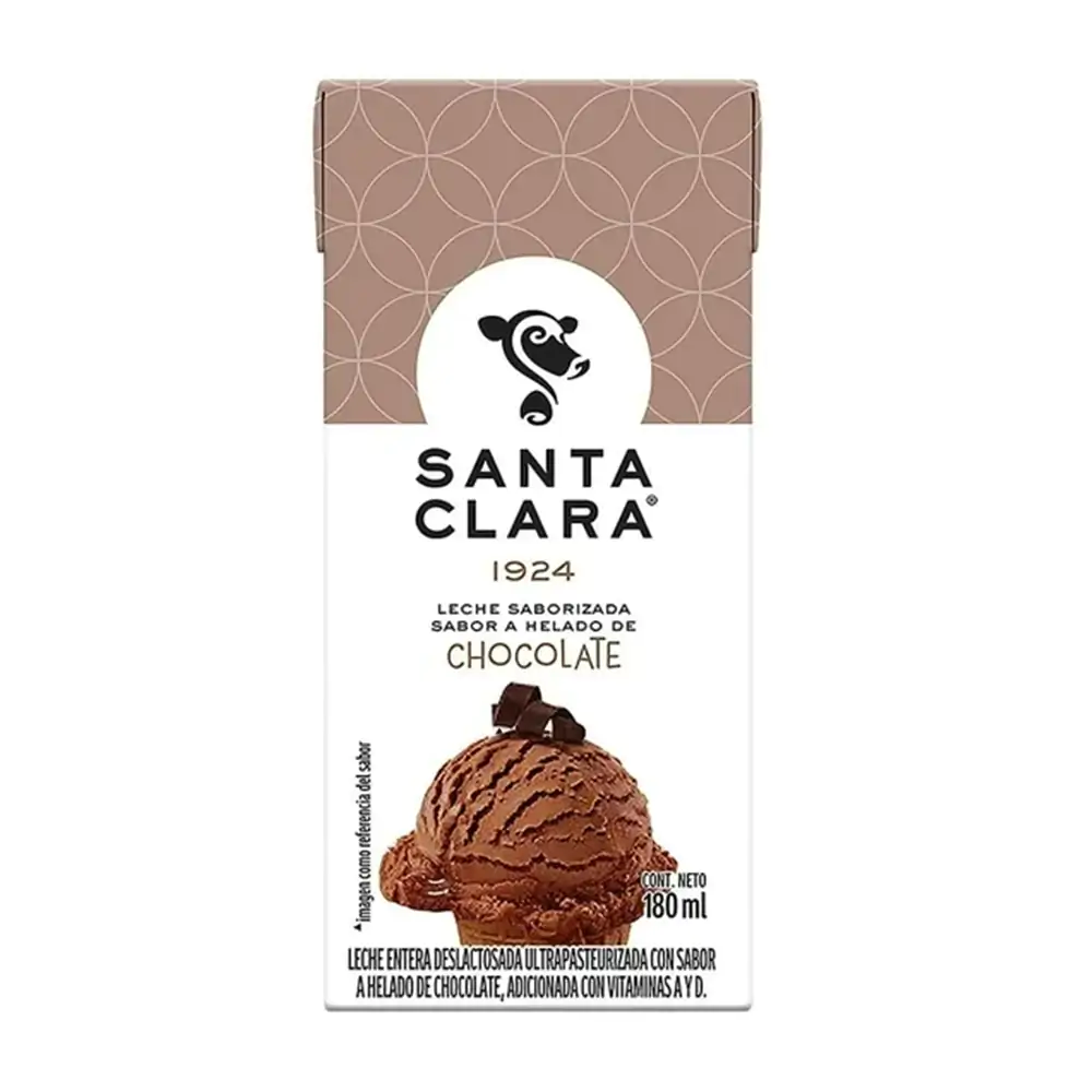1pz mini lechita santa clara sabor chocolate, 180ml / choco180