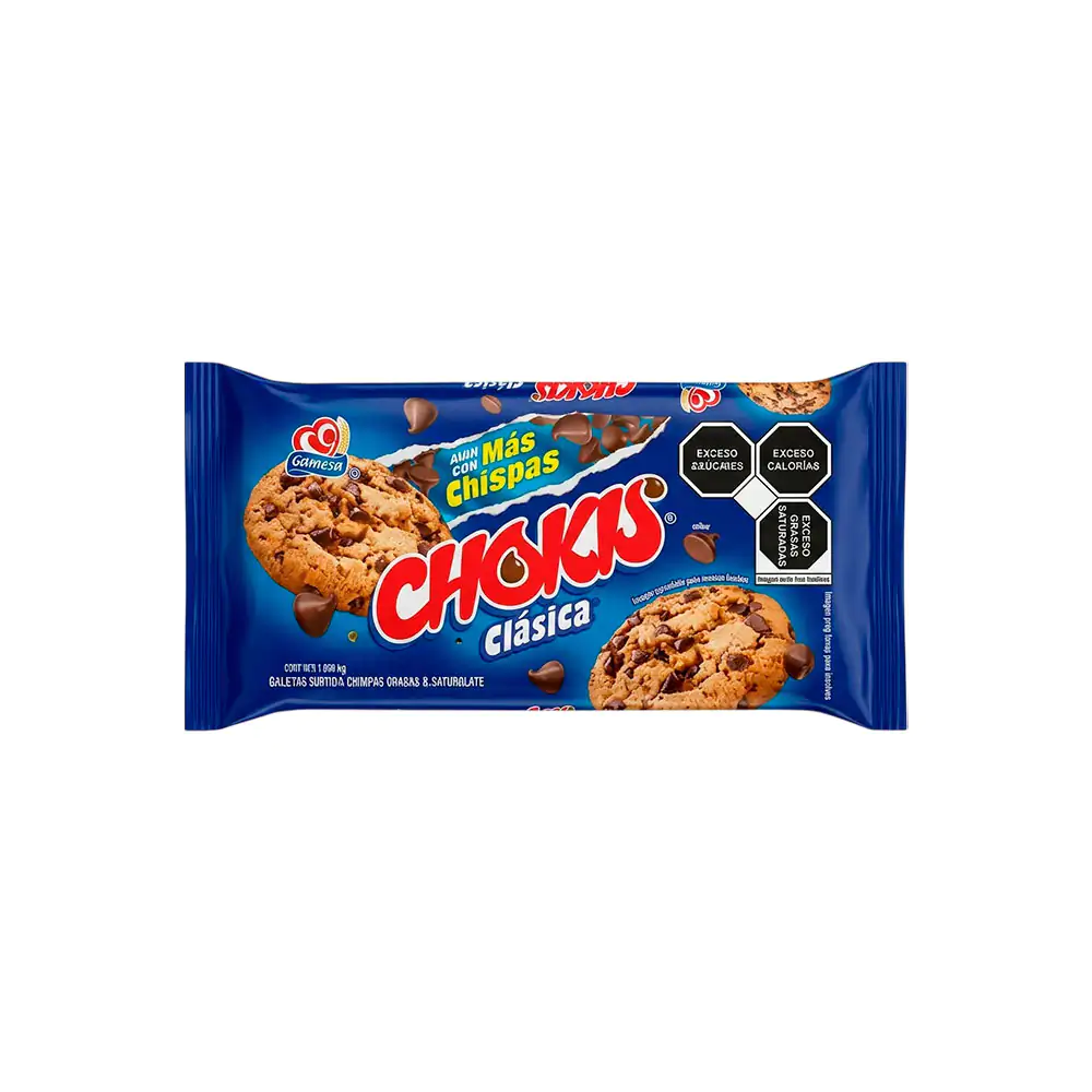 1pz mini paquete de galletas chokis clásicas con chispas de chocolate…