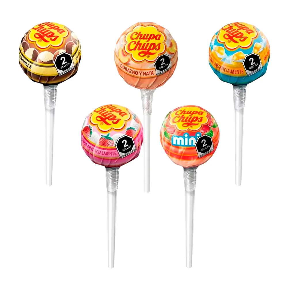 Mini paletas de caramelo chupa chups de 6g, variedad de sabores / chu…