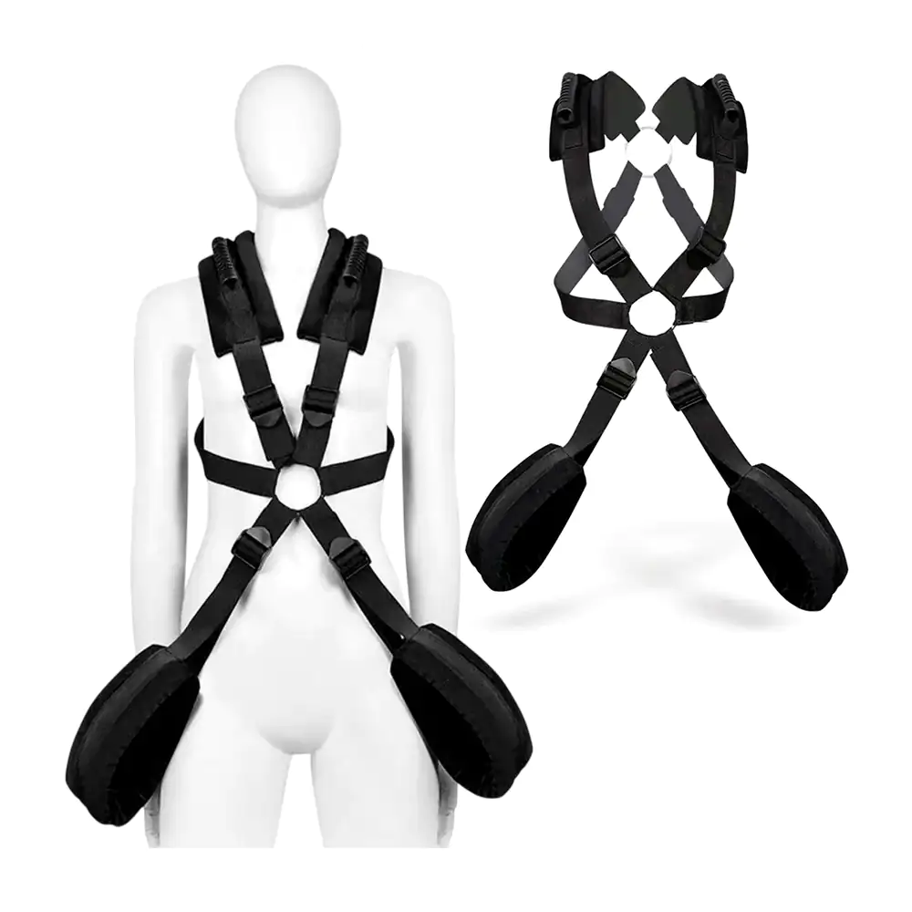 Columpio corporal sexual de bondage con correas afelpadas y ajustables + 1 complemento