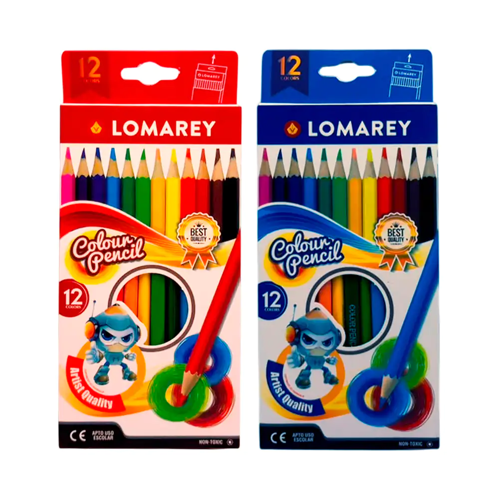 Paquete con 12 lápices de colores triangulares de madera en tonos int…