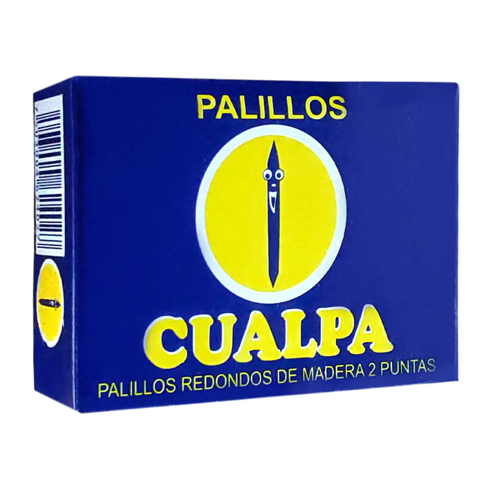 Caja cualpa con 250pz aprox. de palillos de madera / cualpa