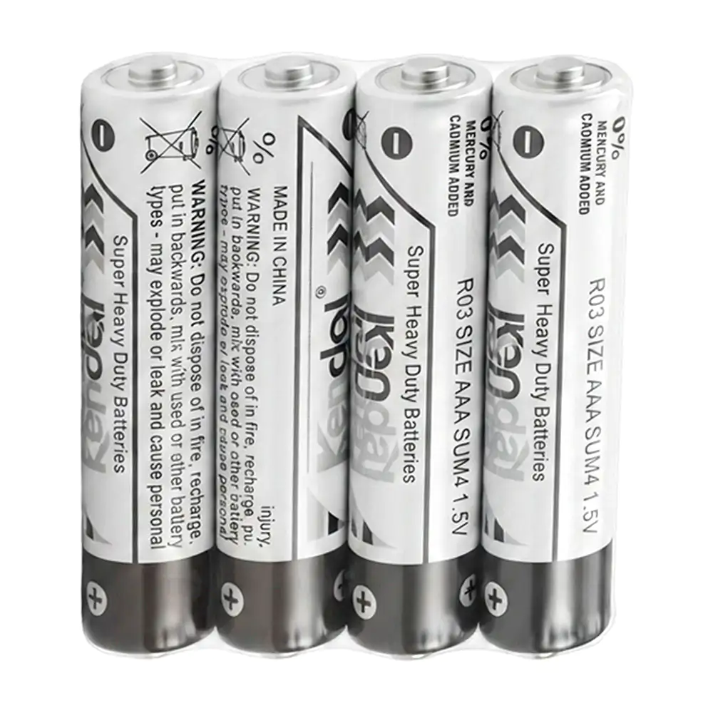 Blíster con 4 pilas - baterías kendal triple aaa / r03, 1.5v