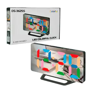 Reloj despertador digital con efecto espejo y modos de iluminación rgb
