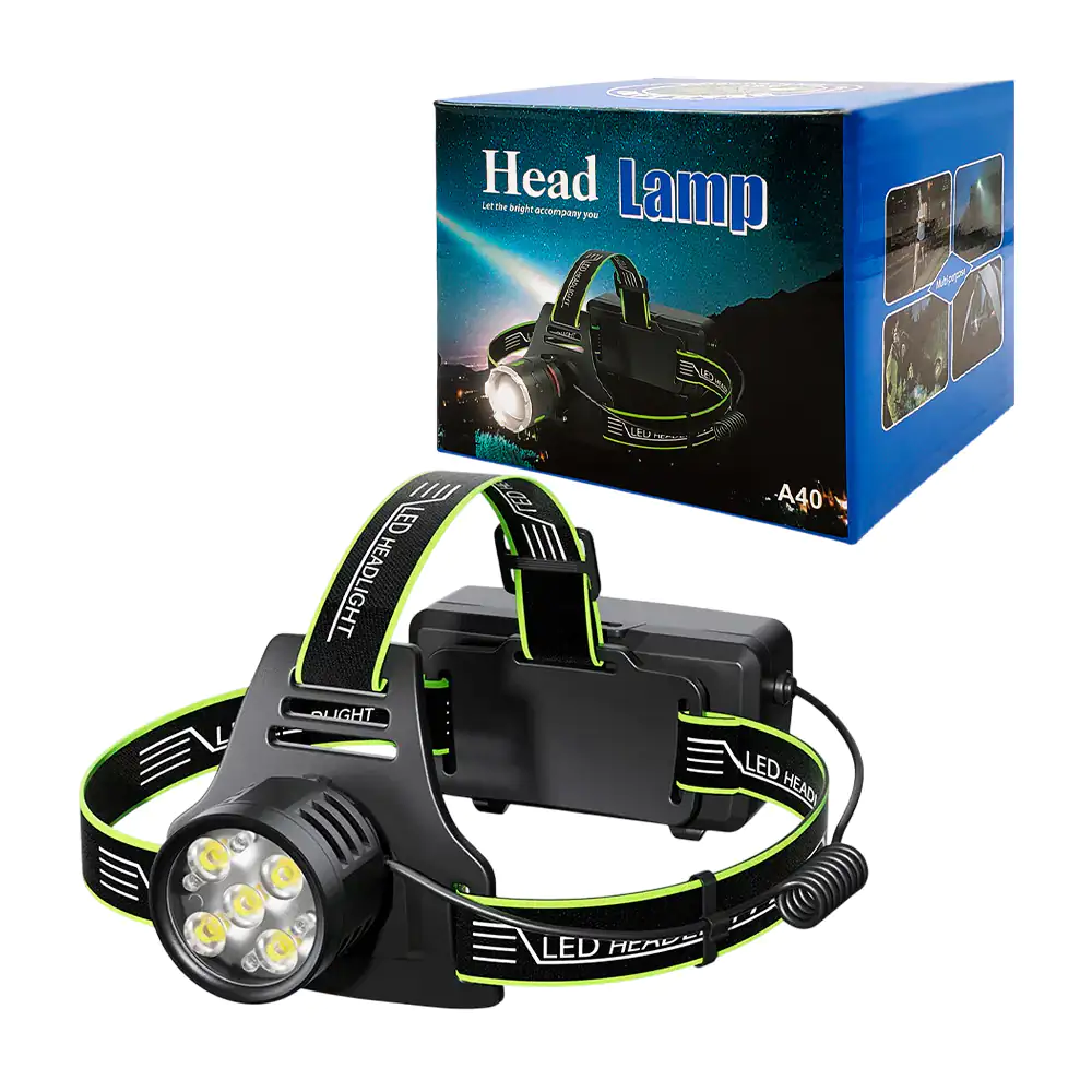 Lámpara tipo minero ajustable, recargable con 3 modos de iluminación