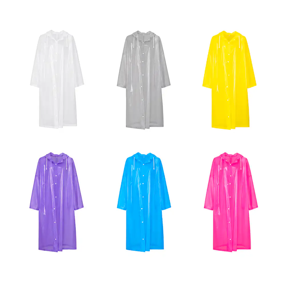 Impermeable para adulto de plástico resistente con botones y cuerda a…