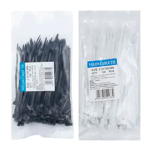 Paquete con 100 cinchos de nylon en color negro o blanco, 2.5x100mm /…
