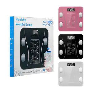 Báscula digital de cristal con aplicación, capacidad de 180k, varieda…