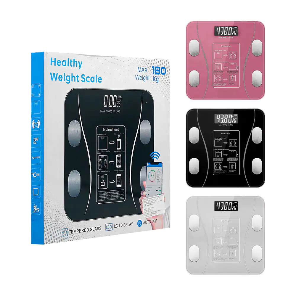 Báscula digital de cristal con aplicación, capacidad de 180k, varieda…