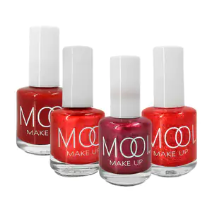 Esmalte para uñas mooi, secado rápido en tono rojo, variedad de termi…