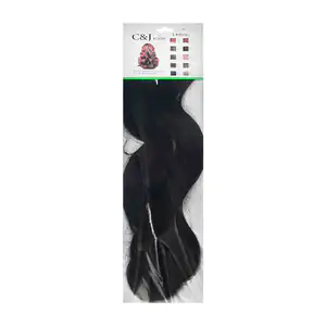 Paquete c&j flori con 3 extensiones #2 onduladas de clip, tono castañ…