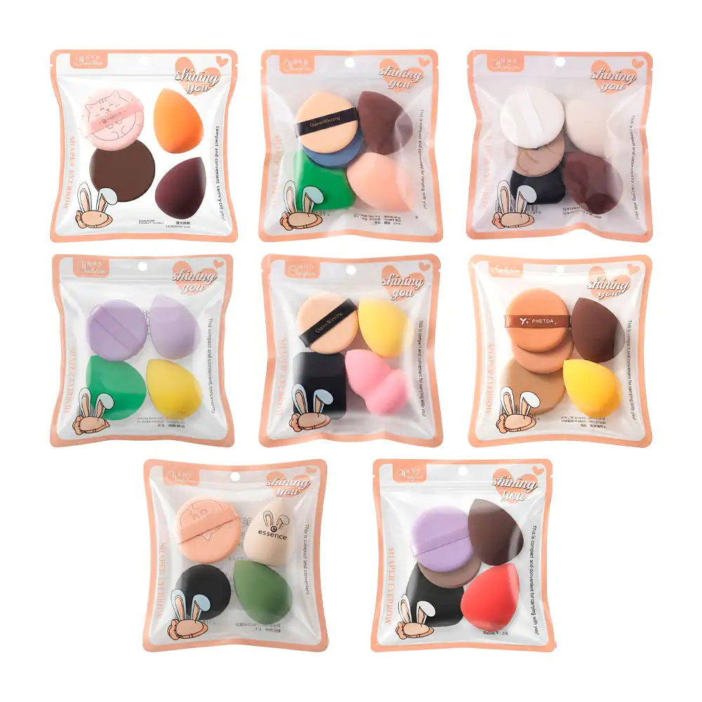 Paquete shining you con 5 esponjas de maquillaje, variedad de diseños…