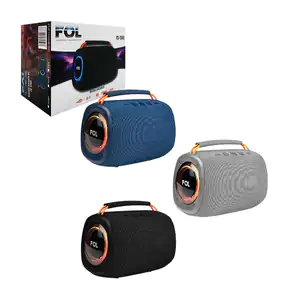 Bocina rectangular inalámbrica con radio fm, tws y luz rgb a los late…