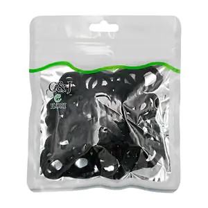 Paquete c&j flori con 50 mini dona ligas de tela para el cabello