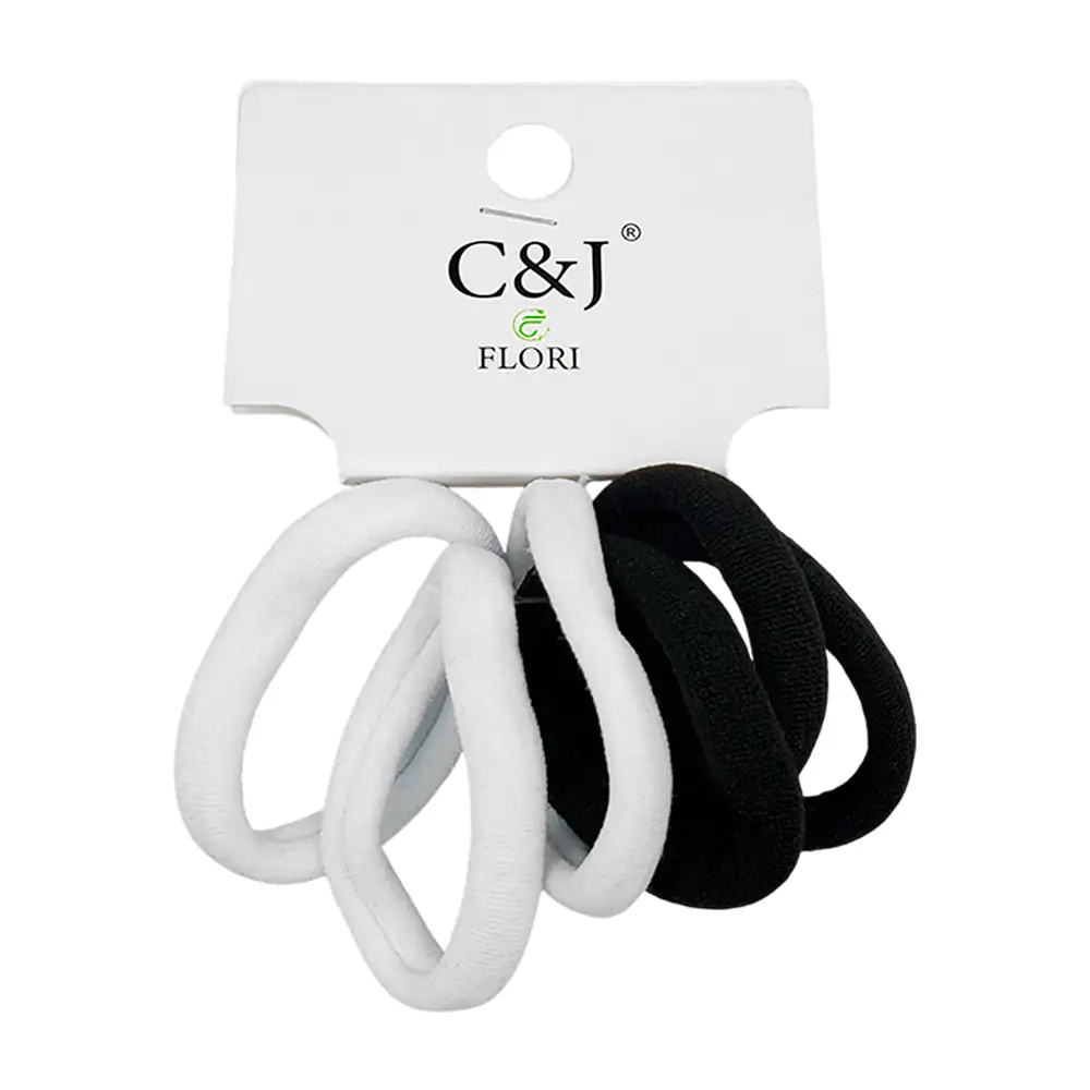 Paquete c&j flori con 6 dona ligas de tela para el cabello medianas, …