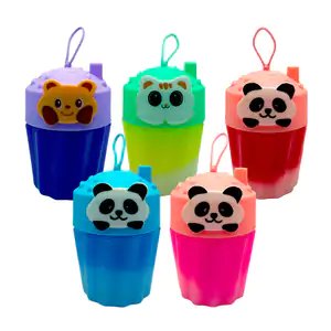 1pza bote pequeño de slime bicolor con aroma y estampado kawaii de an…