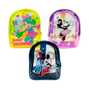 Mochila infantil de plástico con estampado de mickey y minnie mouse, …