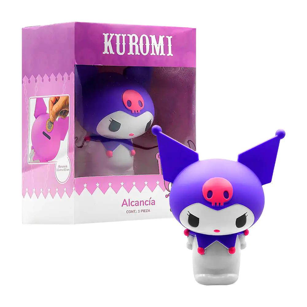 Figura alcancía de plástico con diseño de kuromi de 20cm, ranura 3.1x…