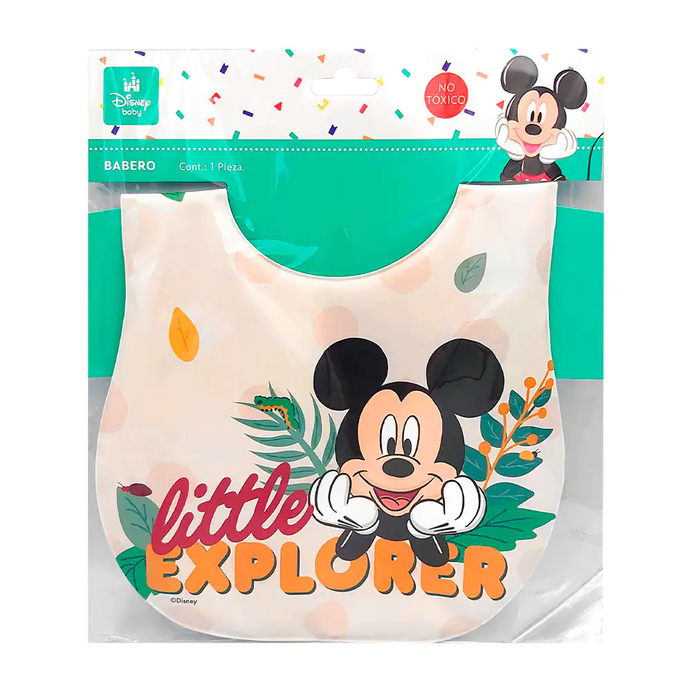 Babero infantil ajustable, plastificado, acolchado con estampado de m…