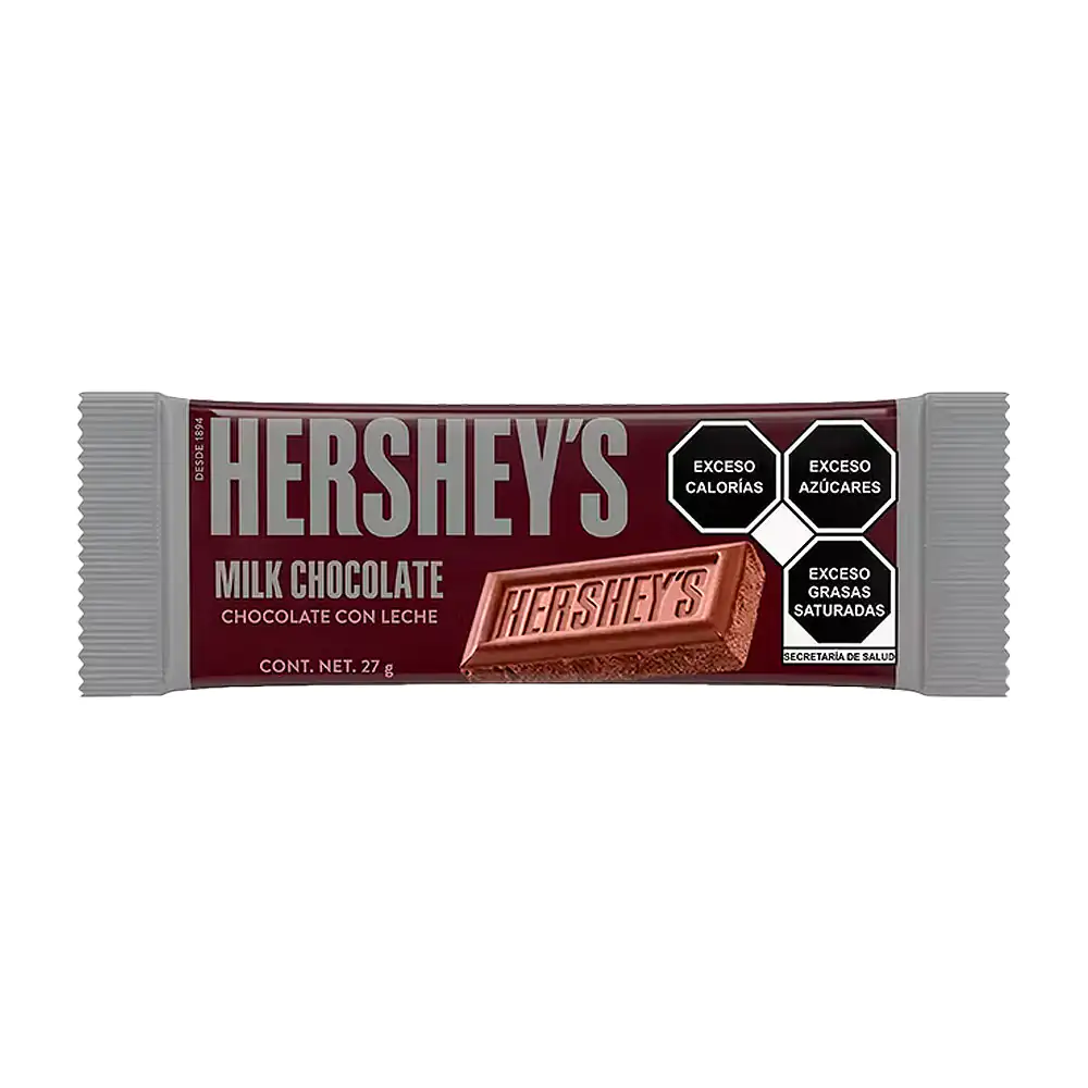 Barra Chocolate con leche hershey´s de 27g