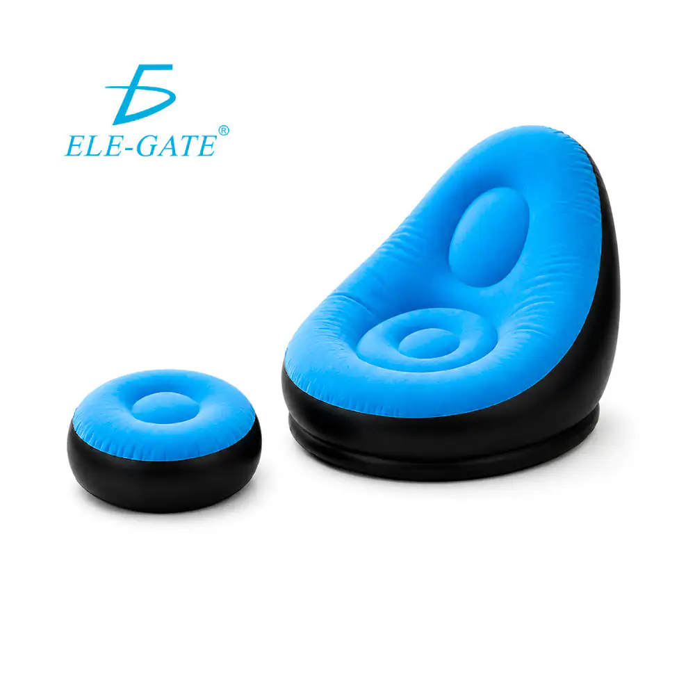 Sillón sofa inflable con reposapiés portátil, diseño ergonómico para …