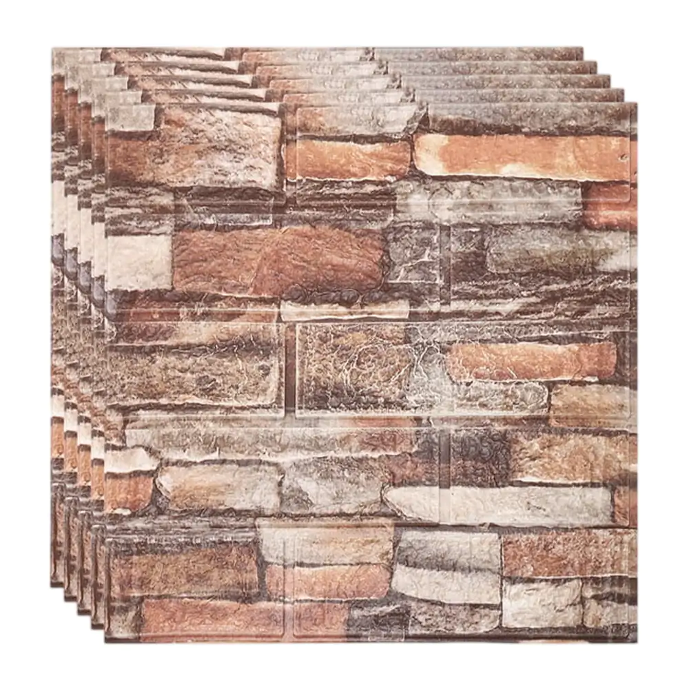 Paquete con 10 cuadros de papel tapiz de 38x35cm con diseño rustico