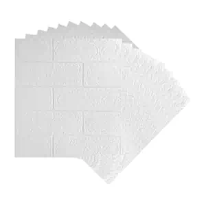 Paquete con 10 paneles de papel tapiz, 39x35cm con estampado de ladri…