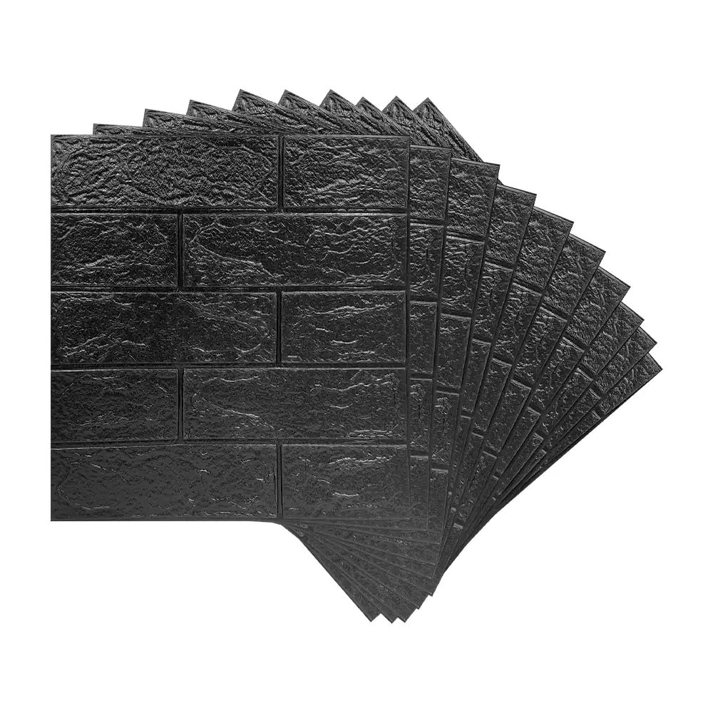 Paquete con 10 cuadros de papel tapiz de 38x35cm con diseño de ladril…