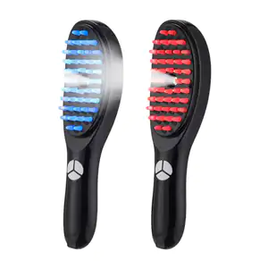 Peine eléctrico para el cuero cabelludo con vapor y luz roja, azul / …