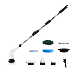 Cepillo eléctrico para limpiar, inalámbrico con mango telescópico + 9…