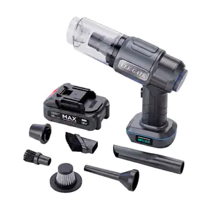 Aspiradora inalámbrica para coche con batería recargable + accesorios…