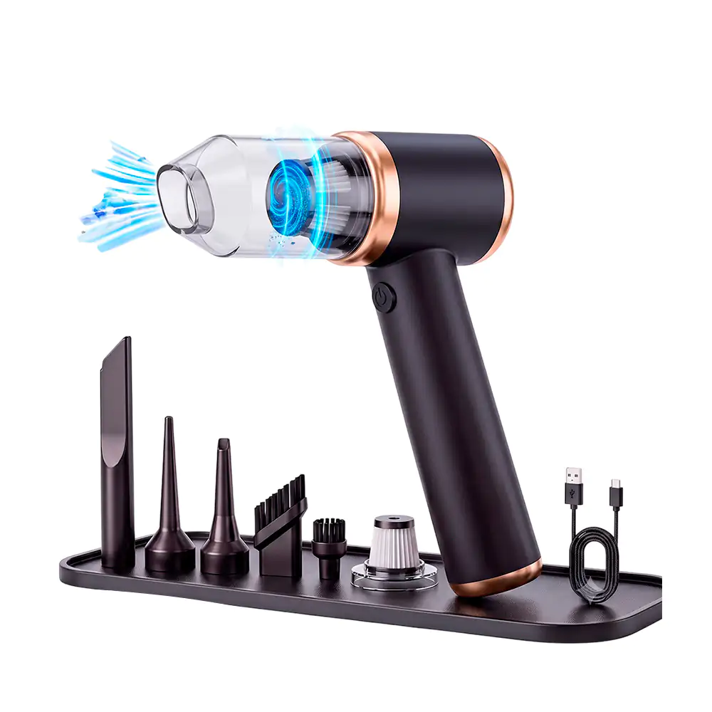 Aspiradora portátil inalámbrica 2 en 1 con filtro lavable + accesorio…