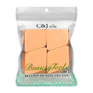 Paquete c&j flori con 4 esponjas aplicadoras de maquillaje en forma d…