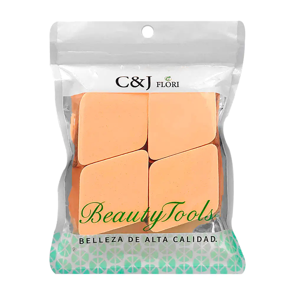 Paquete c&j flori con 4 esponjas aplicadoras de maquillaje en forma d…