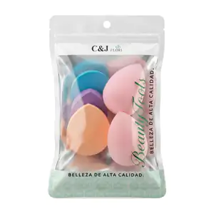 Paquete c&j flori con 6 esponjas aplicadoras de maquillaje en diversa…