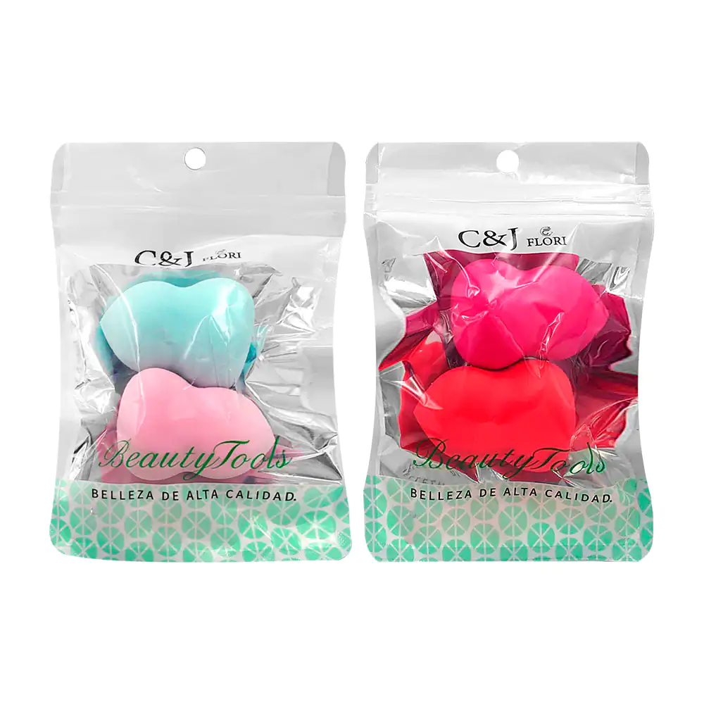 Paquete c&j flori con 2 esponjas aplicadoras de maquillaje en forma d…